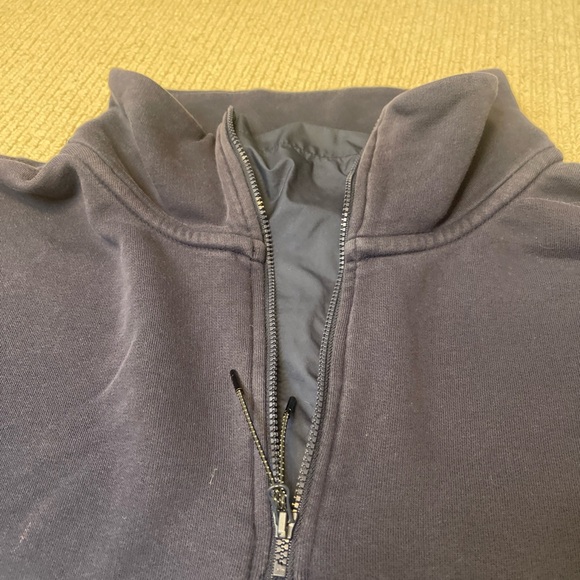 Nike Quarter Zip Tennis Pullover Sweatshirt Navy Blue Size Medium - Picture 3 of 9